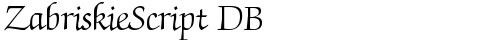 ZabriskieScript DB Regular truetype font