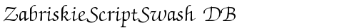 ZabriskieScriptSwash DB Regular TrueType-Schriftart
