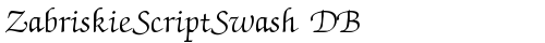 ZabriskieScriptSwash DB Regular TrueType police