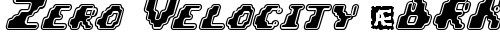 Zero Velocity (BRK) Regular truetype шрифт