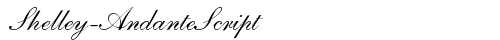 Shelley-AndanteScript A free truetype font