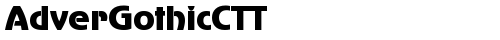 AdverGothicCTT Regular truetype шрифт