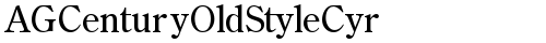 AGCenturyOldStyleCyr Roman truetype font