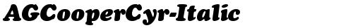 AGCooperCyr-Italic normal TrueType-Schriftart