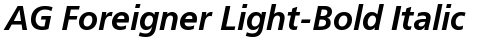 AG Foreigner Light-Bold Italic Bold Truetype-Schriftart kostenlos