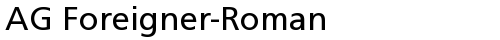 AG Foreigner-Roman Medium font TrueType