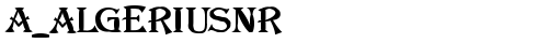 a_AlgeriusNr Regular truetype font