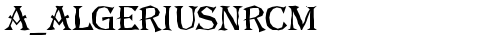 a_AlgeriusNrCm Regular truetype font