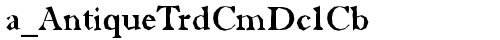 a_AntiqueTrdCmDc1Cb Regular font TrueType