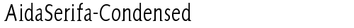 AidaSerifa-Condensed Regular TrueType-Schriftart