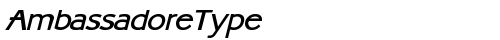 AmbassadoreType Italic truetype шрифт