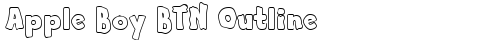 Apple Boy BTN Outline Regular free truetype font