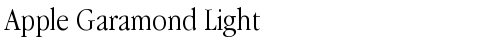 Apple Garamond Light Regular free truetype font