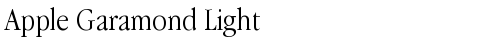 Apple Garamond Light Regular truetype fuente gratuito