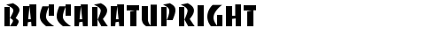 BaccaratUpright Regular font TrueType