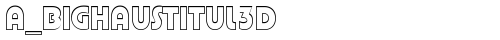 a_BighausTitul3D Regular free truetype font