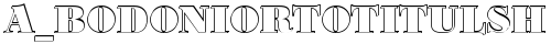 a_BodoniOrtoTitulSh Black truetype font