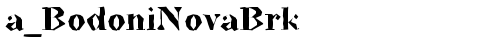 a_BodoniNovaBrk Bold font TrueType