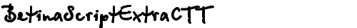 BetinaScriptExtraCTT Regular TrueType-Schriftart
