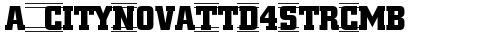 a_CityNovaTtD4StrCmb Regular font TrueType