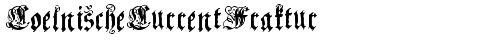 CoelnischeCurrentFraktur Regular truetype font