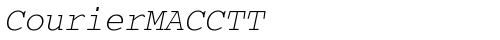 CourierMACCTT Italic truetype fuente gratuito
