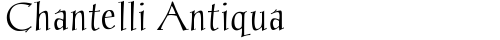 Chantelli Antiqua Regular free truetype font
