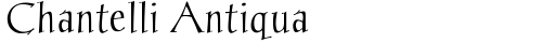 Chantelli Antiqua Regular font TrueType