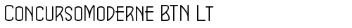 ConcursoModerne BTN Lt Regular free truetype font