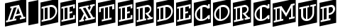 a_DexterDecorCmUp Regular free truetype font