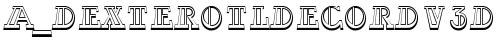 a_DexterOtlDecorDv3D Regular truetype шрифт