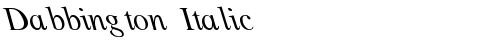 Dabbington  Italic Italic free truetype font