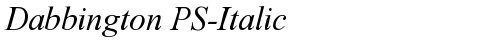 Dabbington PS-Italic Regular free truetype font