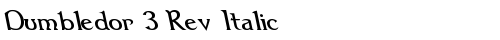 Dumbledor 3 Rev Italic Regular free truetype font