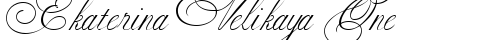 Ekaterina Velikaya One Regular font TrueType