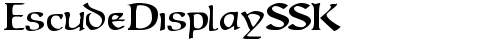 EscudeDisplaySSK Regular font TrueType