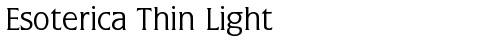 Esoterica Thin Light Regular free truetype font