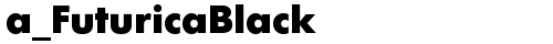 a_FuturicaBlack Regular font TrueType