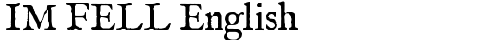 IM FELL English Regular font TrueType gratuito