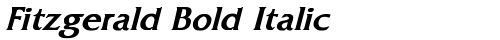 Fitzgerald Bold Italic Regular free truetype font