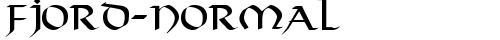 Fjord-Normal Regular font TrueType