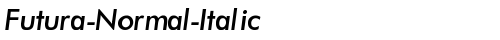 Futura-Normal-Italic Regular TrueType police