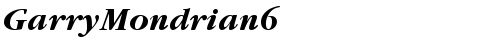 GarryMondrian6 BoldItalicSH TrueType-Schriftart