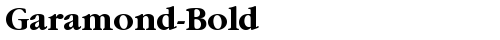 Garamond-Bold Bold font TrueType