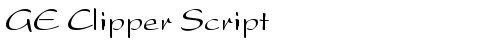GE Clipper Script Normal free truetype font