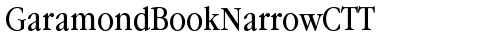 GaramondBookNarrowCTT Regular truetype шрифт