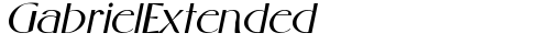 GabrielExtended Italic font TrueType