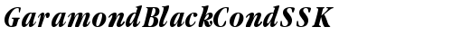 GaramondBlackCondSSK Italic Truetype-Schriftart kostenlos