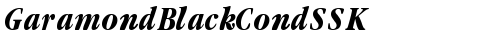 GaramondBlackCondSSK Italic truetype шрифт