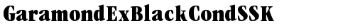 GaramondExBlackCondSSK Regular font TrueType